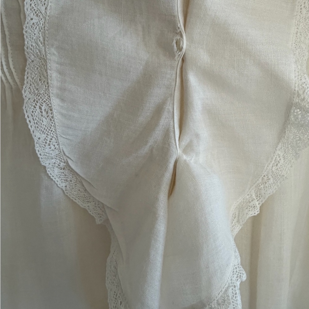 Doen Ivory / White Ruffle Mini Dress - Picture 12 of 14